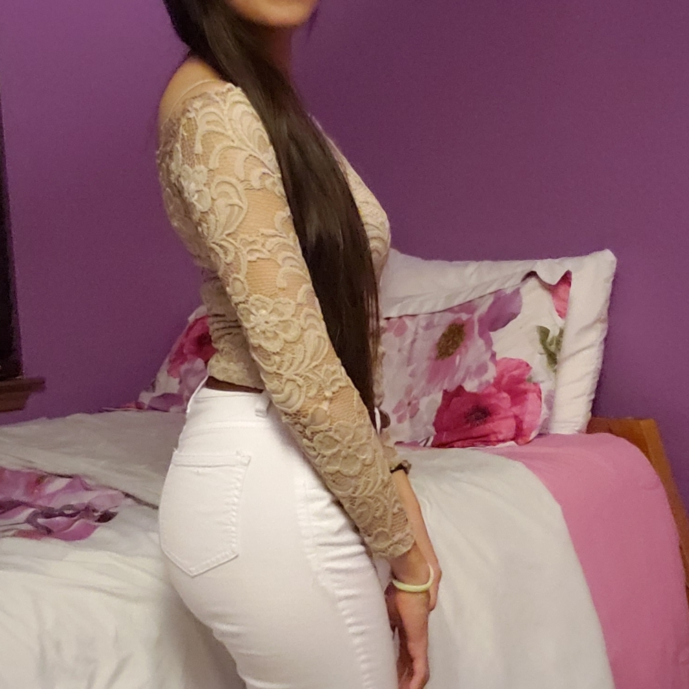 Beige Sheer Top